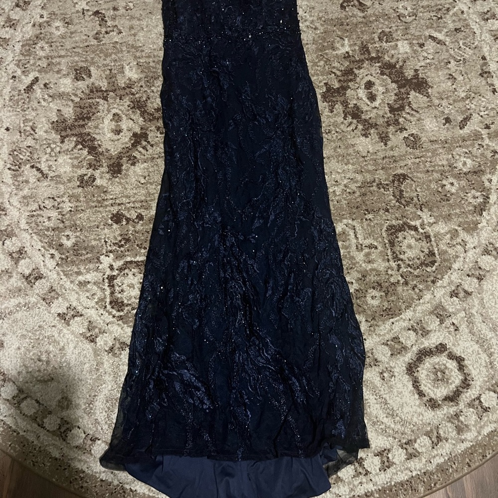 Rina diMontella Midnight Blue High Low Dress